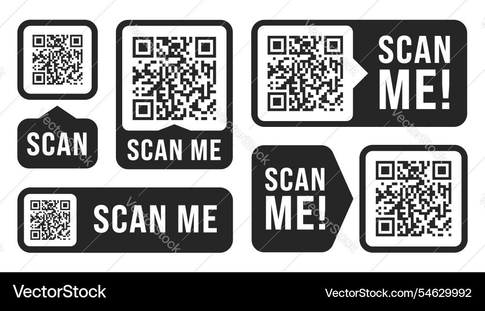 Qr code ready to use isolated on white background vector image