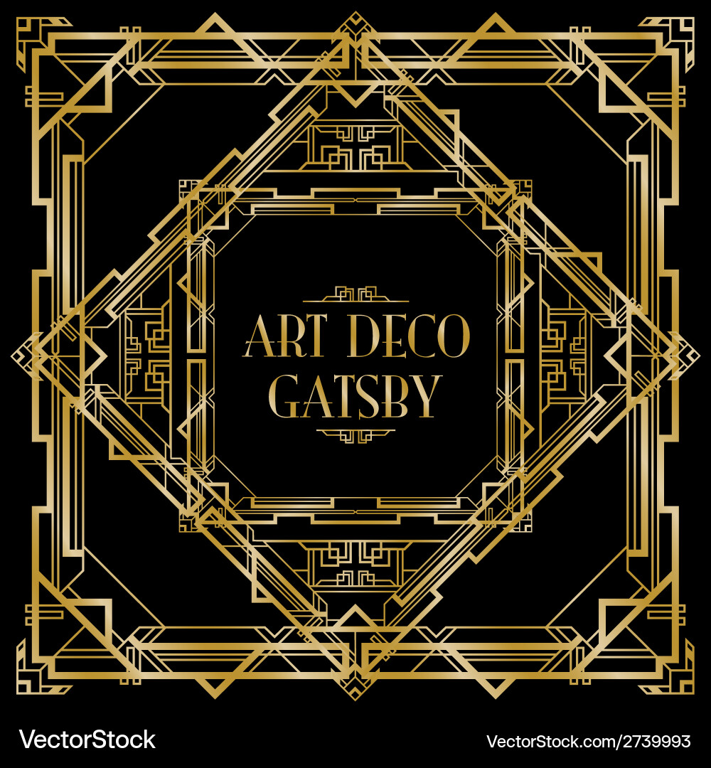 Art Deco Gatsby Square Pattern Vector Image