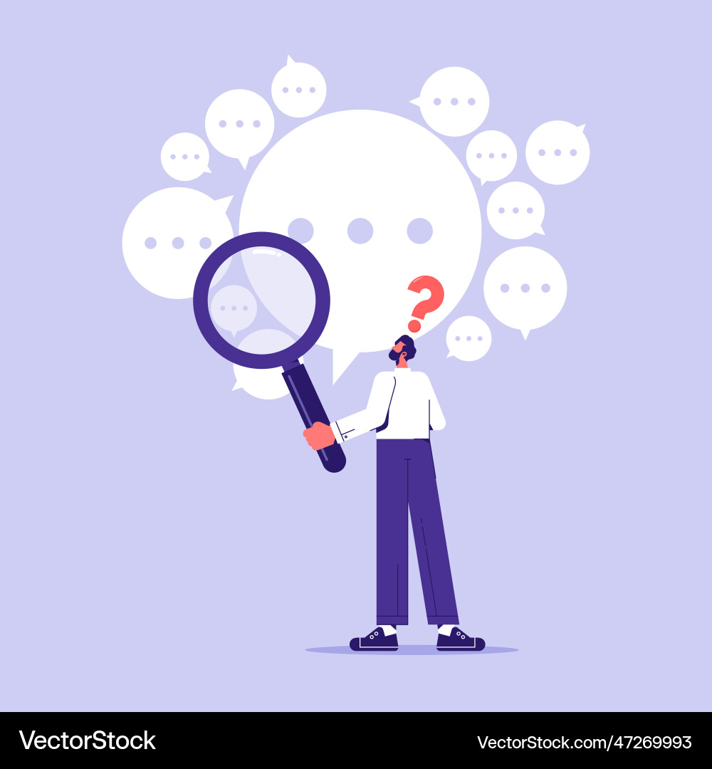 Asking questions and finding answers concept Asking questions and finding answers concept vector image