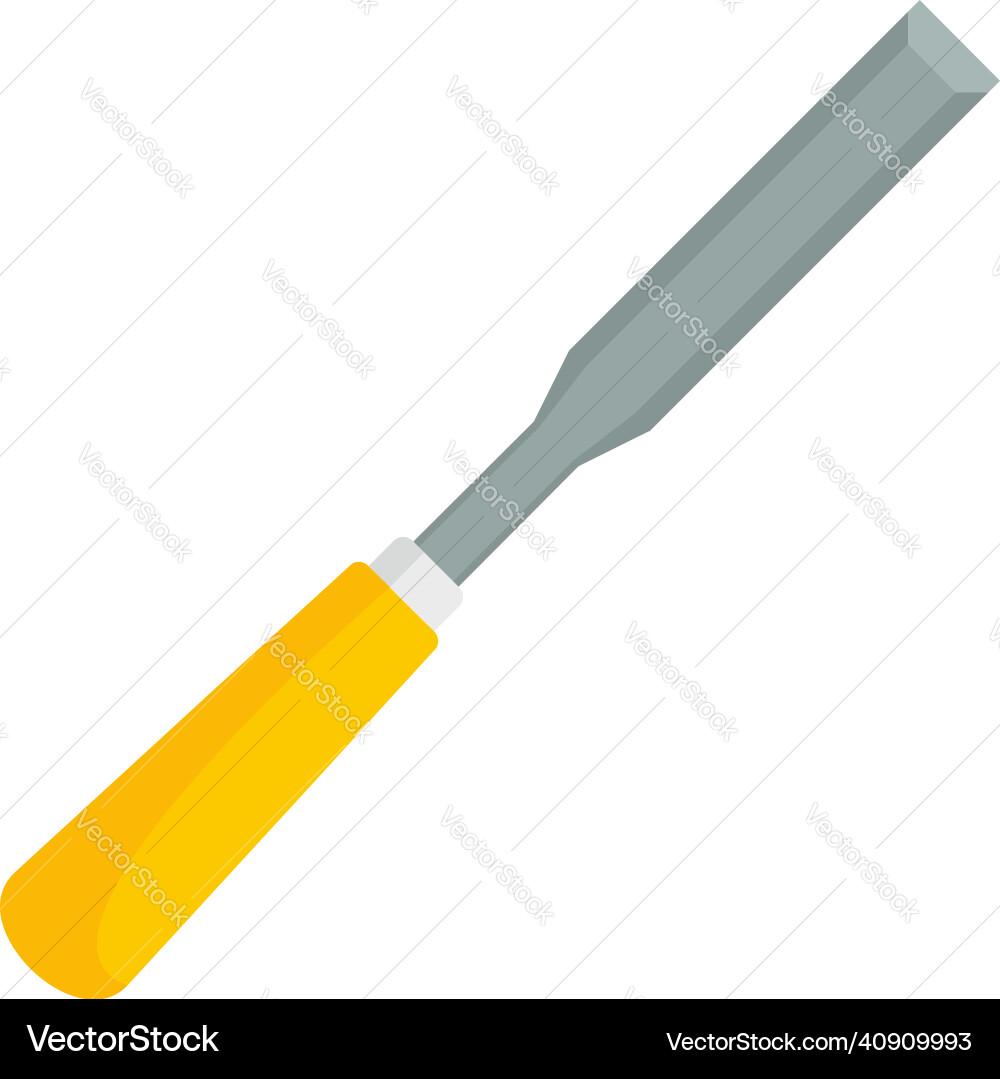 Carpenter chisel icon flat isolated Carpenter chisel icon flat isolated Vector Image