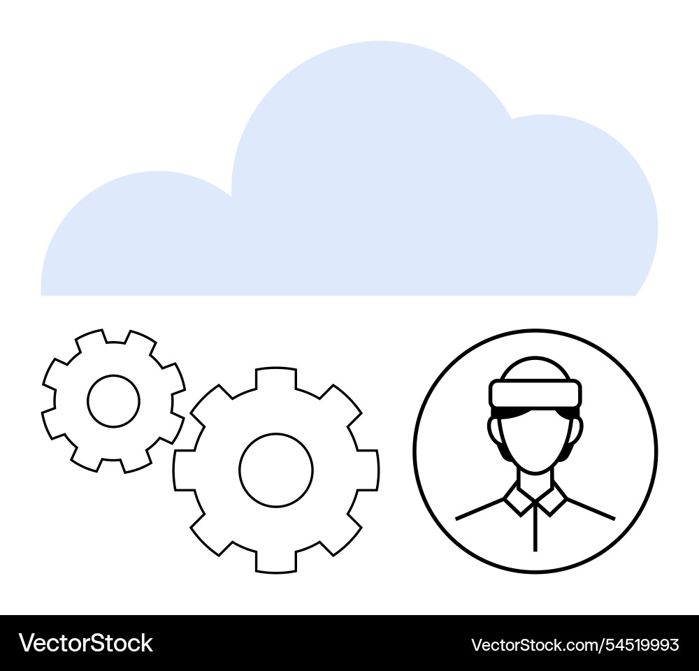 Cloud computing and artificial intelligence Cloud computing and artificial intelligence Vector Image