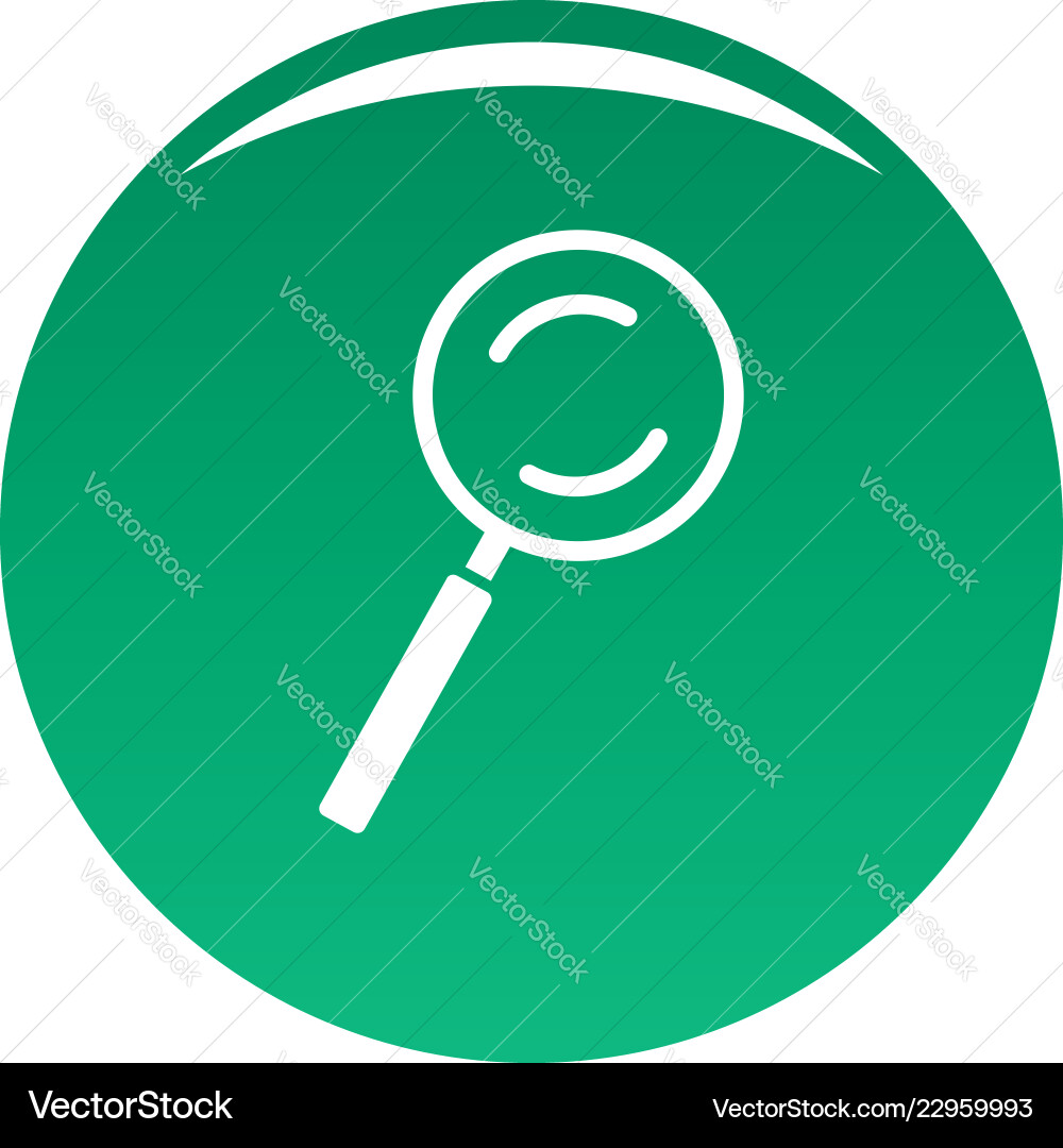 Cursor magnifier element icon green Cursor magnifier element icon green vector image