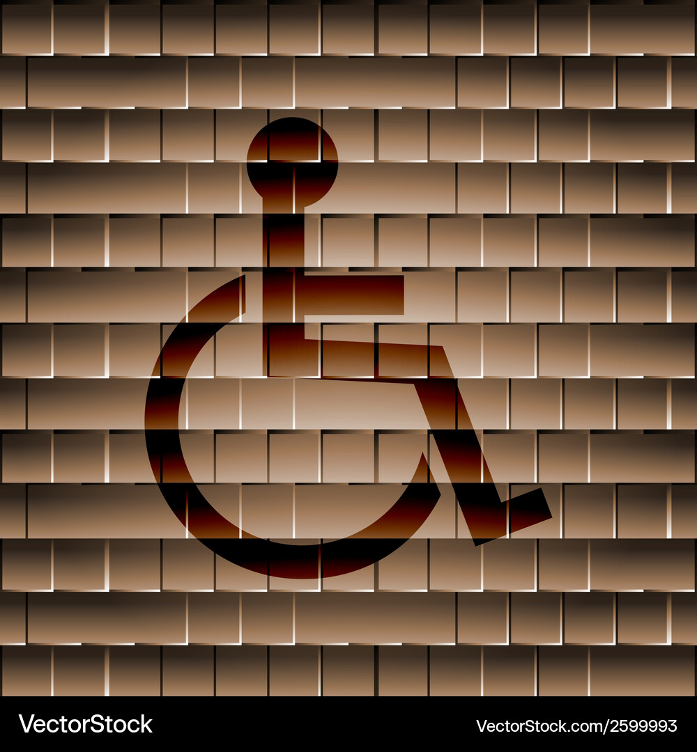 Disabled flat modern web button and space for your Vector Image