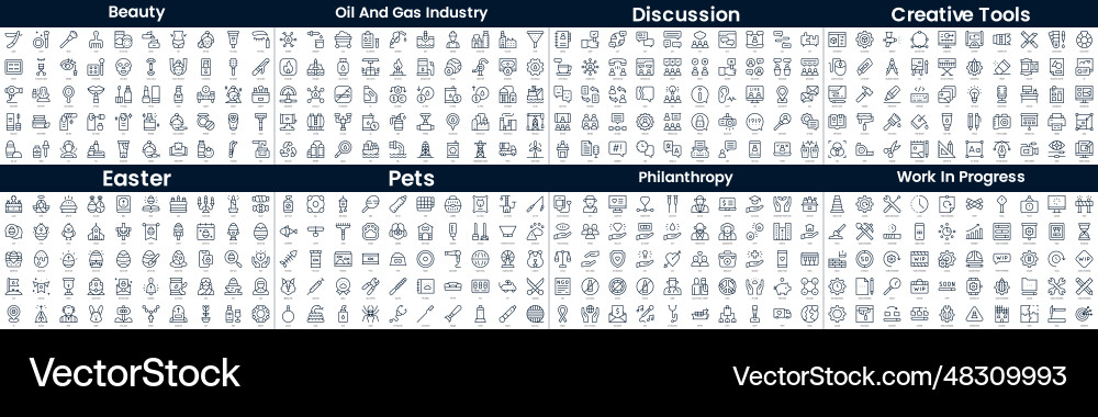 Linear style icons pack in this bundle include Linear style icons pack in this bundle include vector image