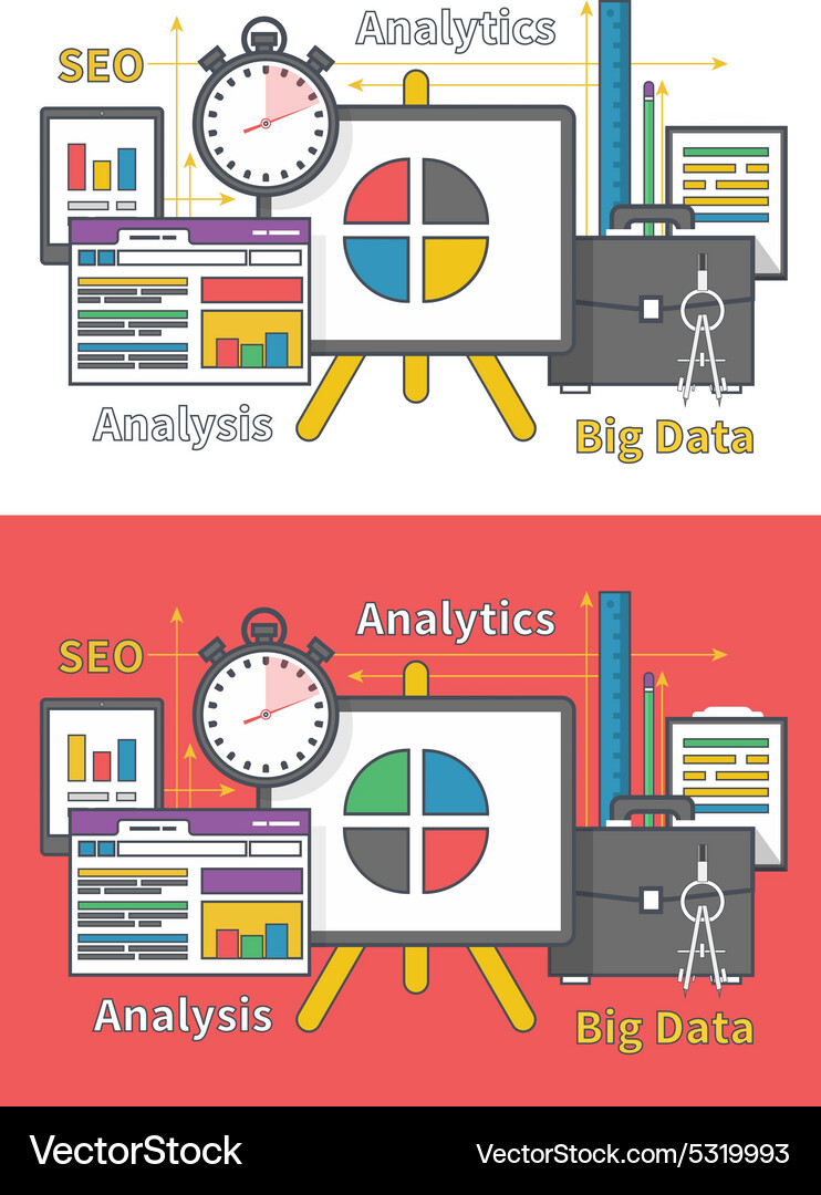Stand with charts and parameters Vector Image