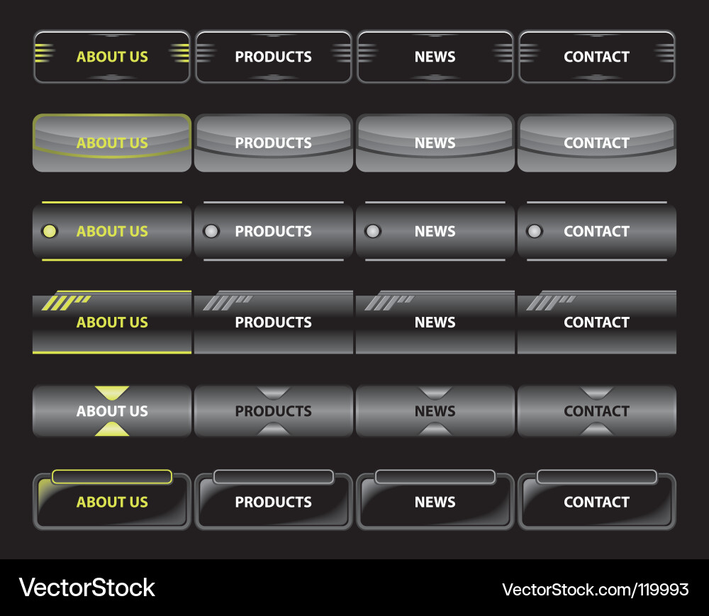 Website Menu Templates Vector Image