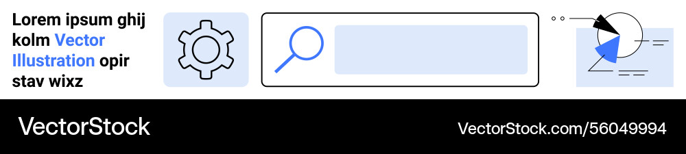 Conceptual representation of search settings vector image