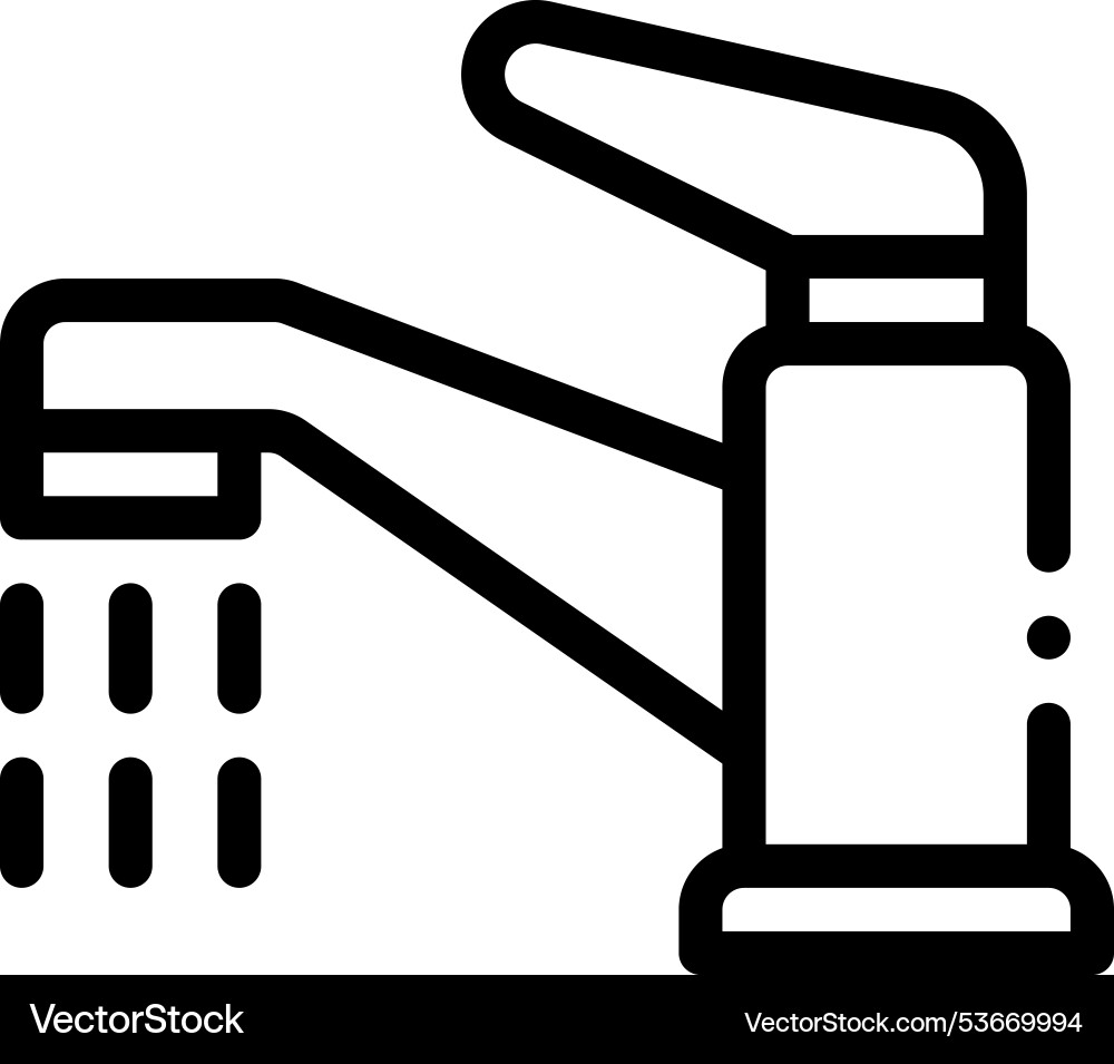 Faucet icon thin linear style design isolated Faucet icon thin linear style design isolated Vector Image