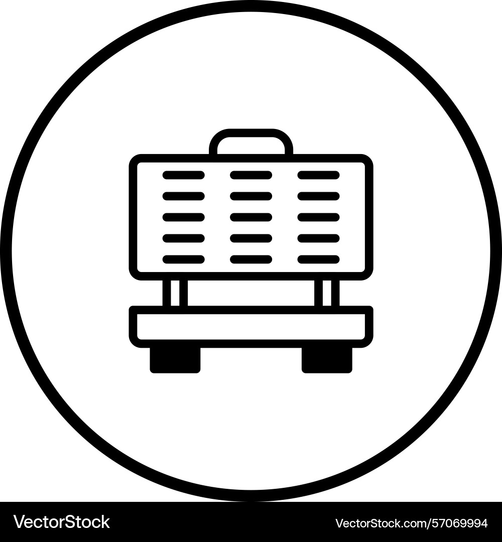 Minimalist suitcase encapsulated in circular Vector Image