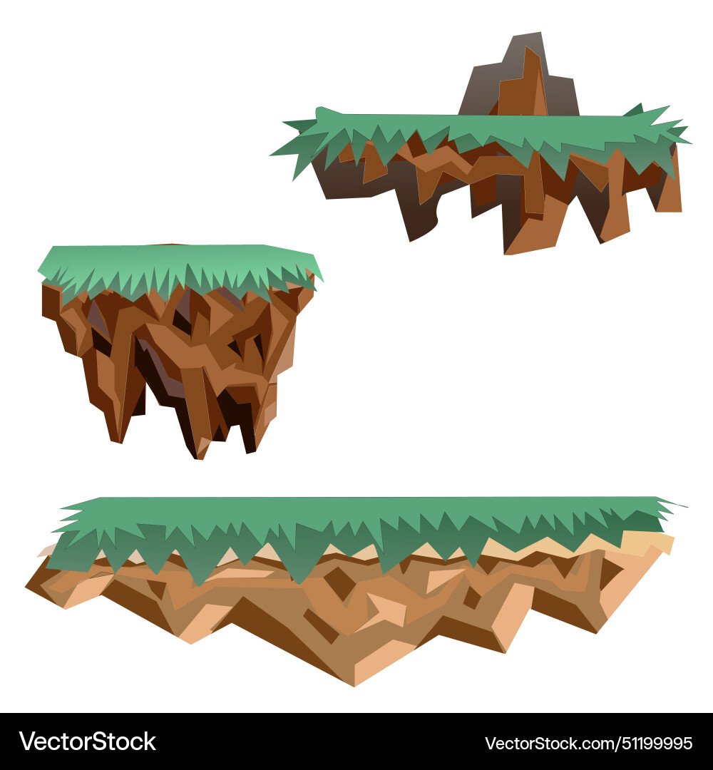 2d floating game platform 2d floating game platform Vector Image