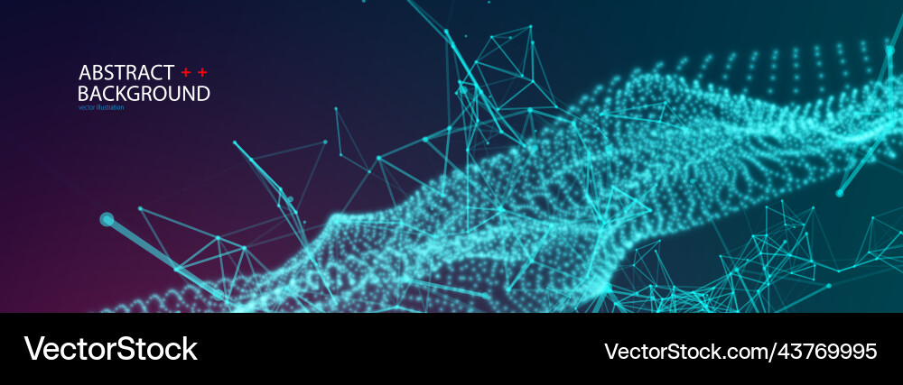 Abstract background glowing particles dynamic flow Vector Image