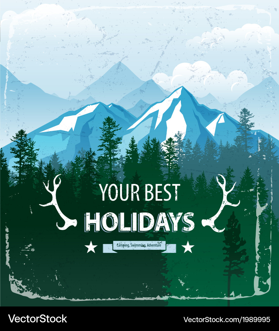 Forest landscape Royalty Free Vector Image - VectorStock