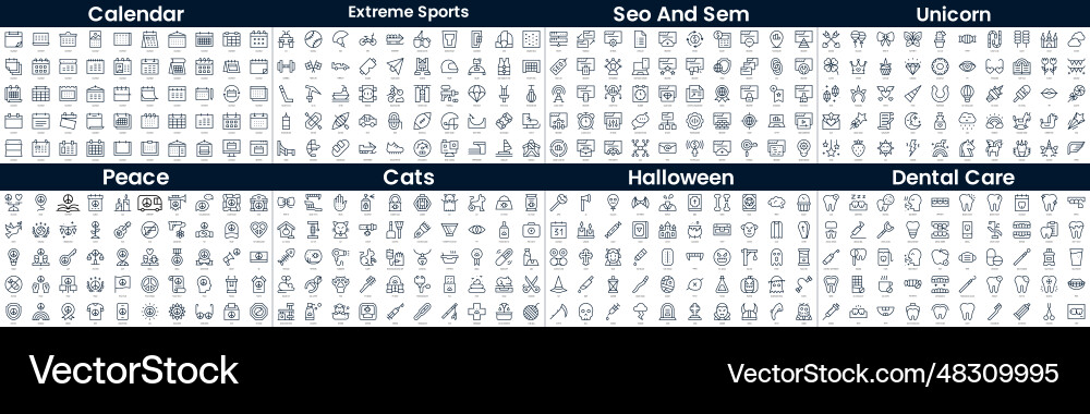Linear style icons pack in this bundle include Linear style icons pack in this bundle include vector image