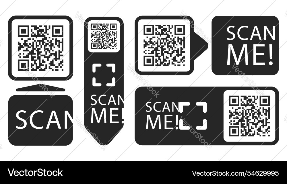 Qr code ready to use isolated on white background vector image