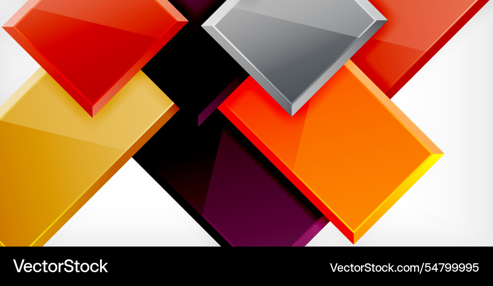 Square shape color abstract geometry Vector Image