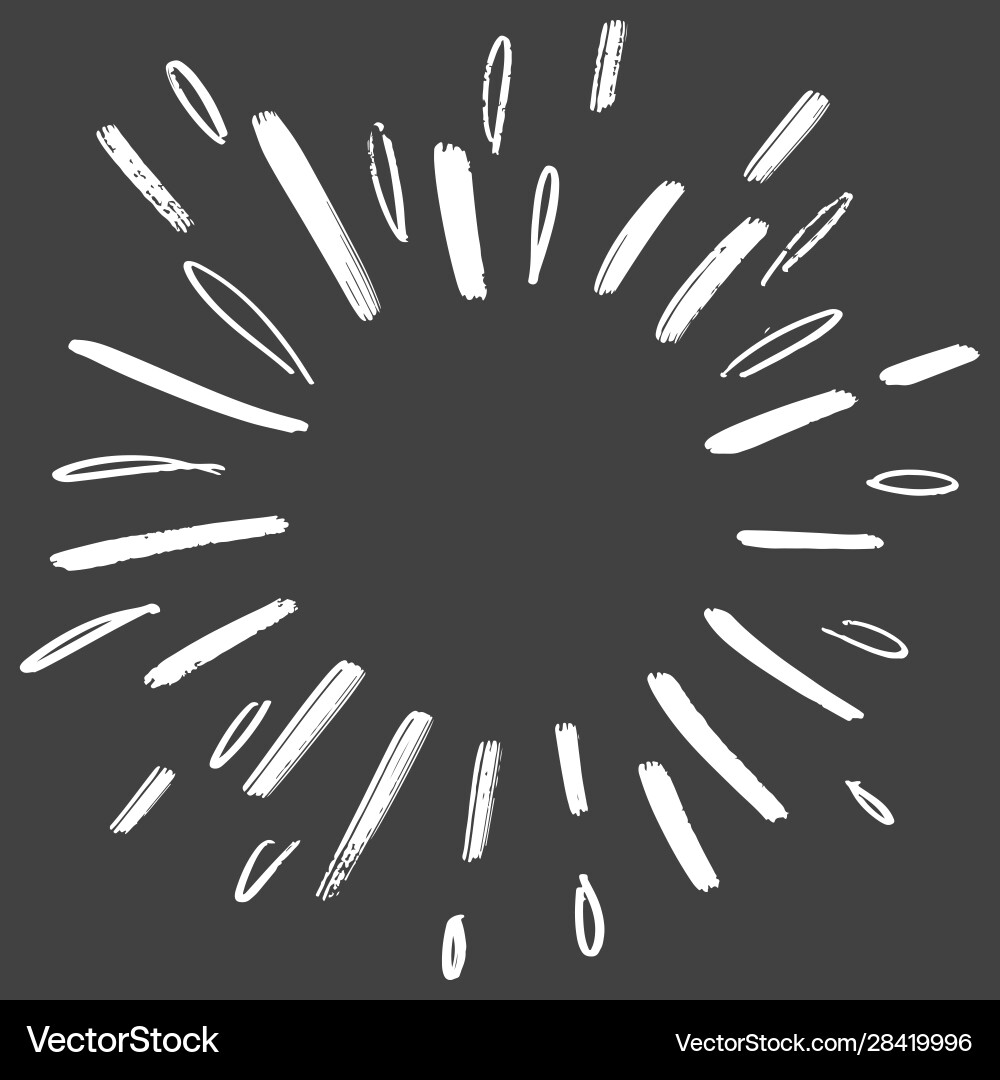 Doodle design element hand drawn spark Vector Image