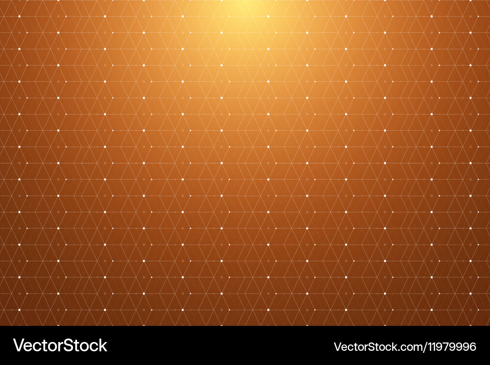 Geometric pattern with connected line and dots Vector Image