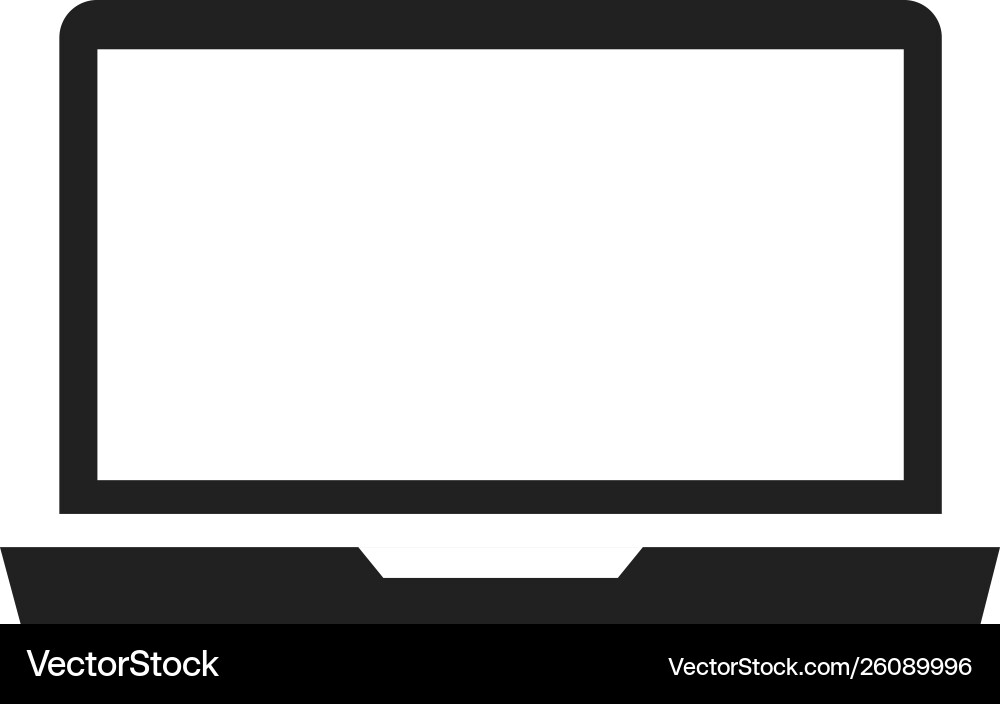Laptop Screen Icon - Computer Display Vector Image