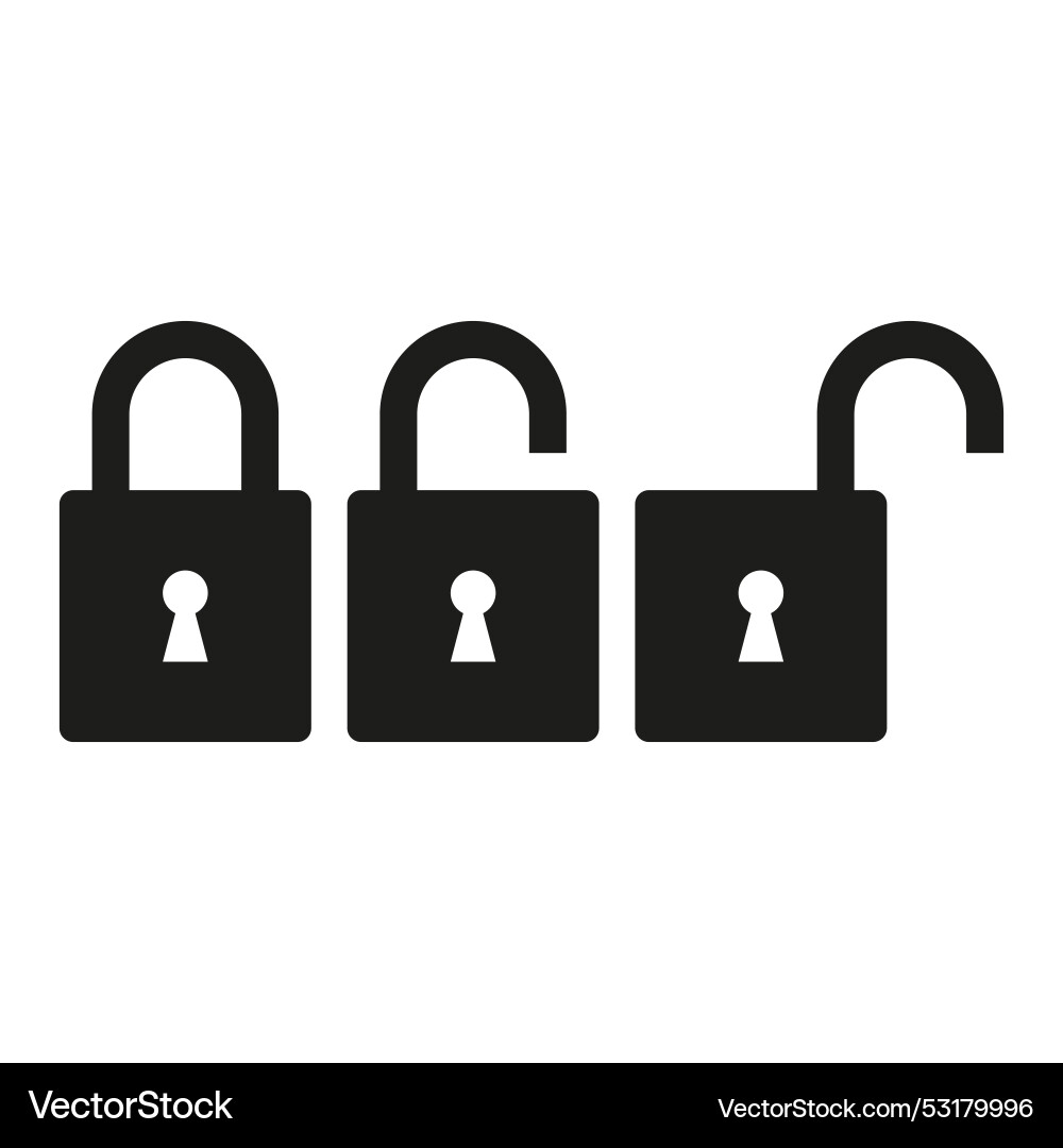 Lock icon security padlock eps 10 Lock icon security padlock eps 10 vector image