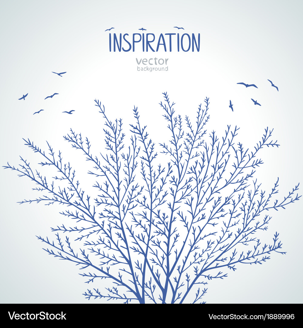 Minimalist Tree Silhouette vector image