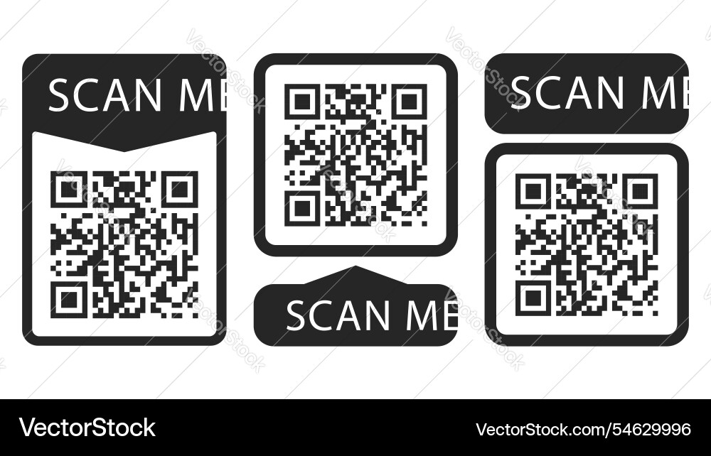 Qr code ready to use isolated on white background vector image