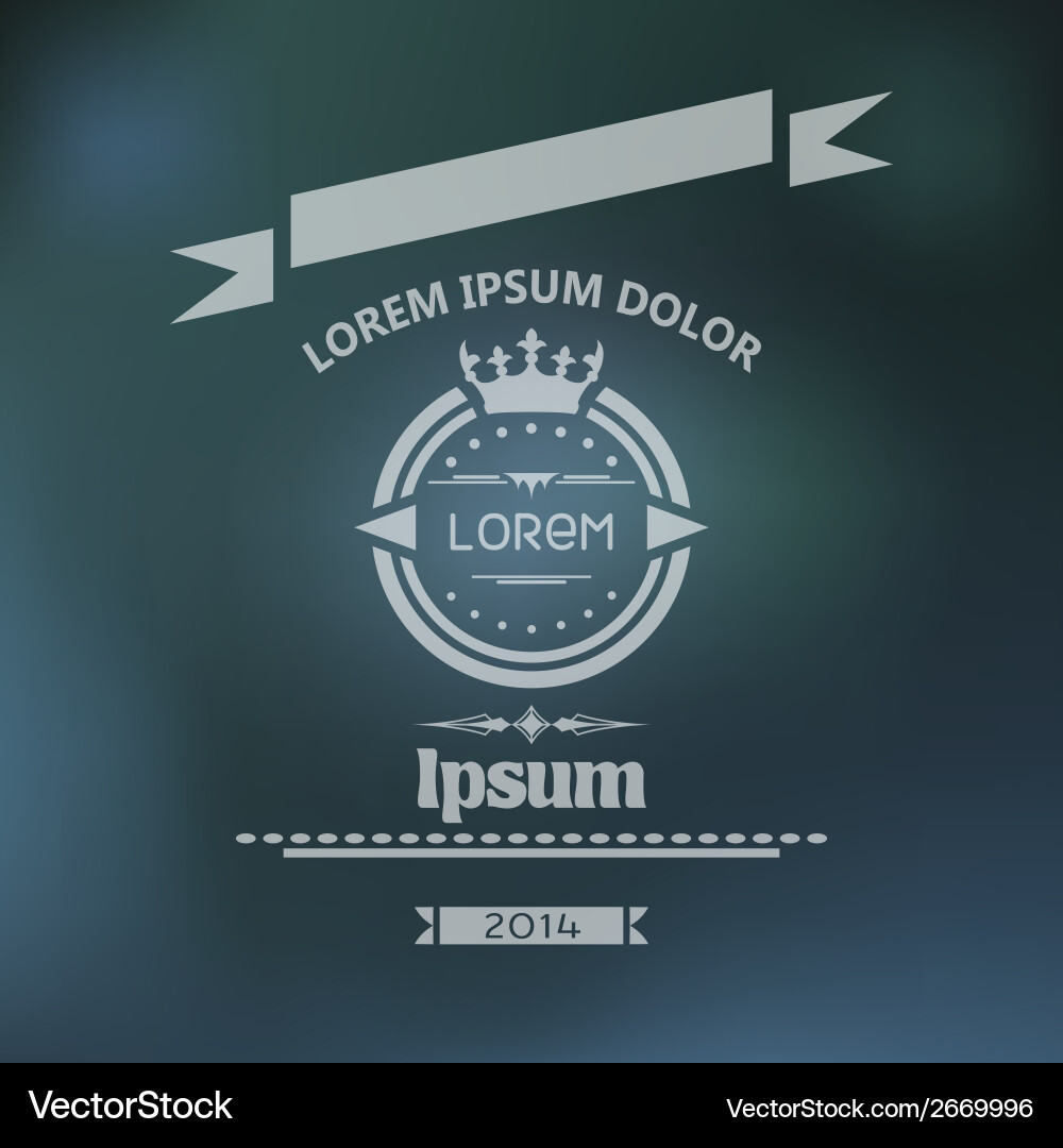 Retro Text with Blurred Frame vector image