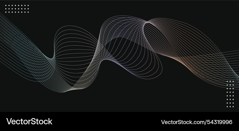 Undulate gradient multicolor lines with blend Undulate gradient multicolor lines with blend Vector Image
