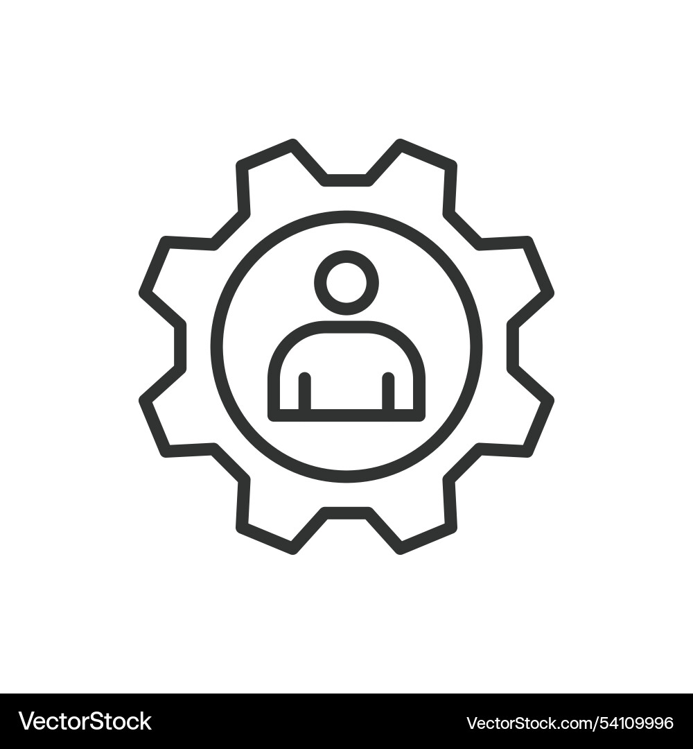 User settings icon in line design User settings icon in line design vector image
