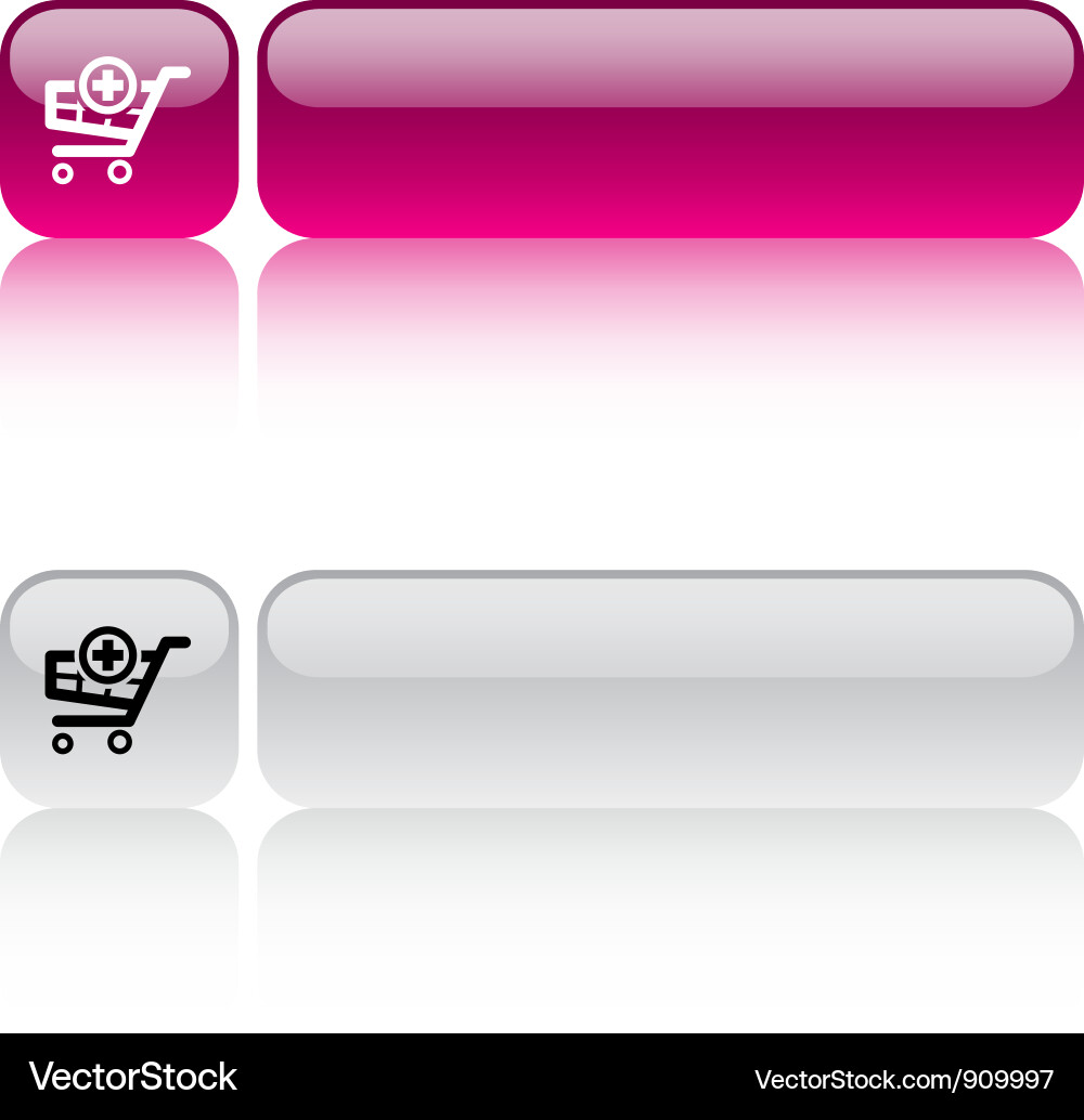 Add to cart square button vector image