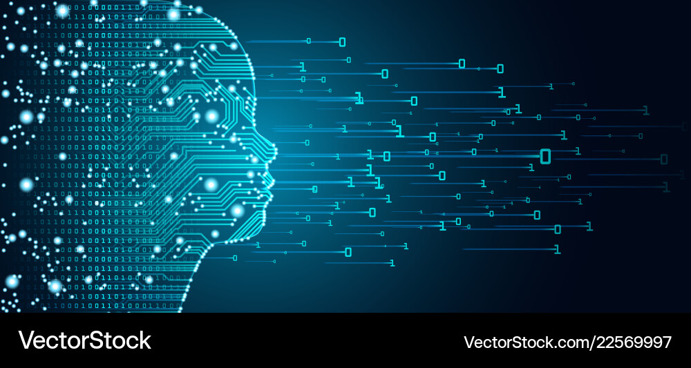 AI Child Brain Network Vector Image