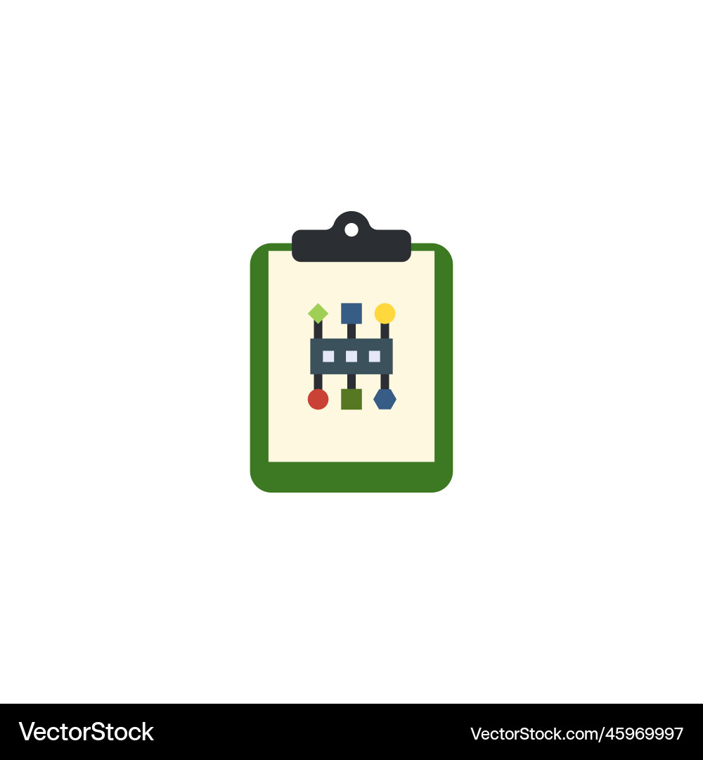 Algorithm creative icon from artificial vector image