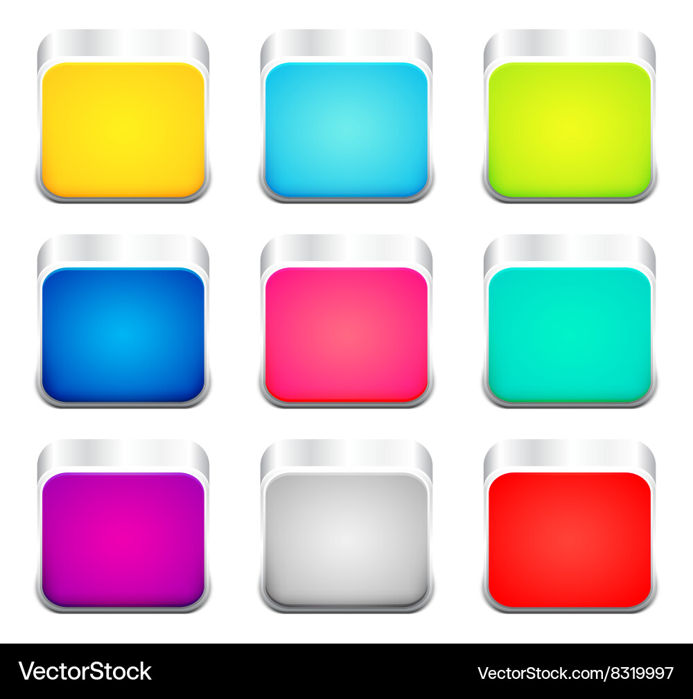 Colorful App Icons Set vector image