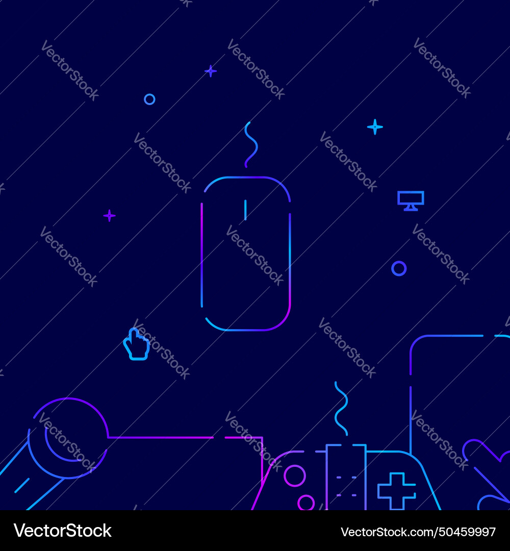 Computer mouse gradient line icon Computer mouse gradient line icon vector image