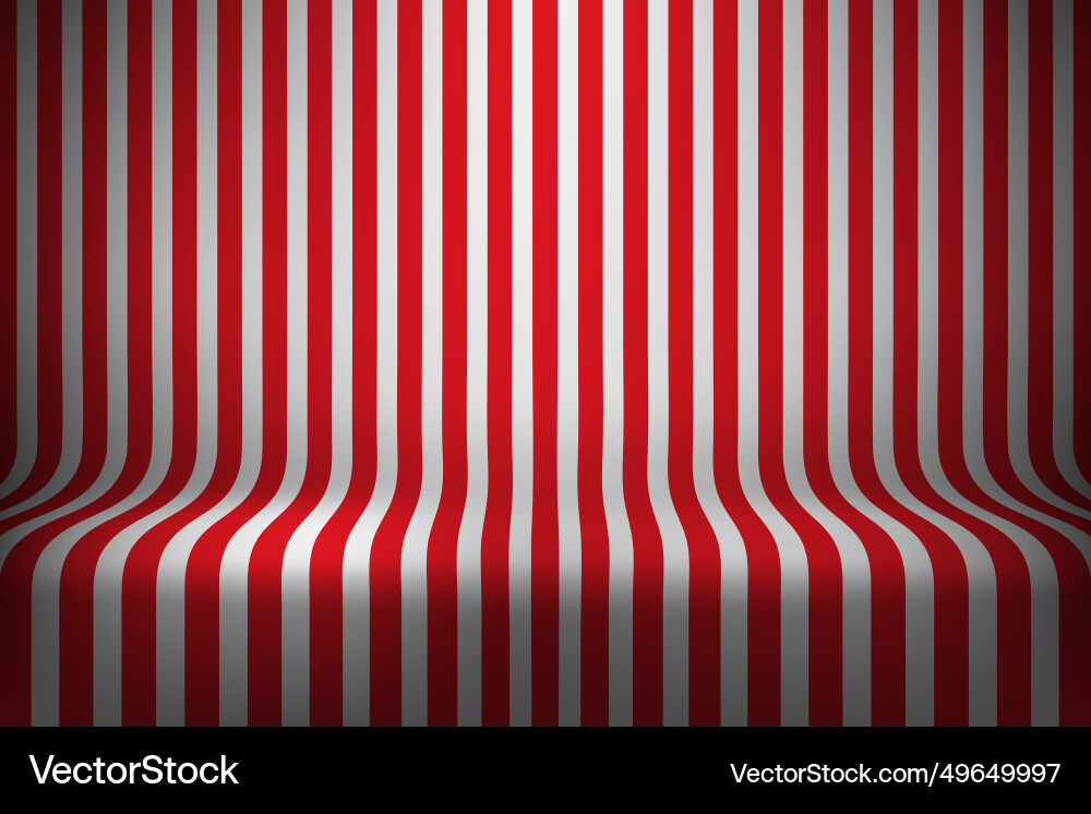 Empty studio with red stripes on floor and wall Empty studio with red stripes on floor and wall vector image