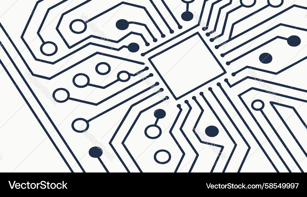 Intricate Circuit Microchip Pattern Vector Image