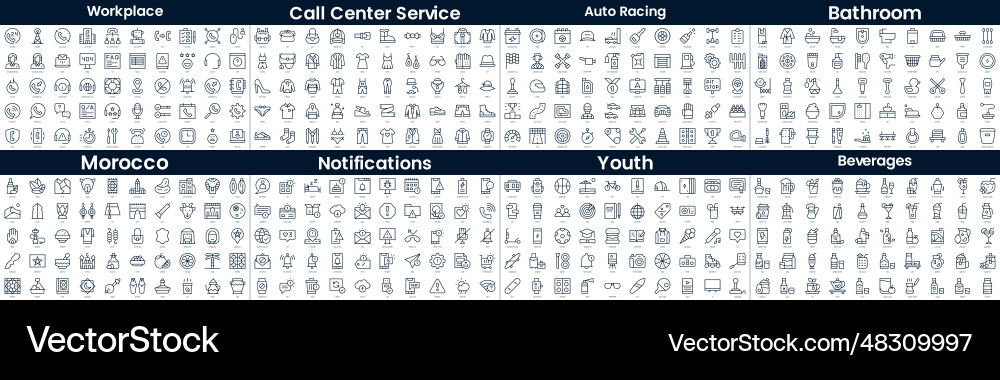 Linear style icons pack in this bundle include Linear style icons pack in this bundle include vector image