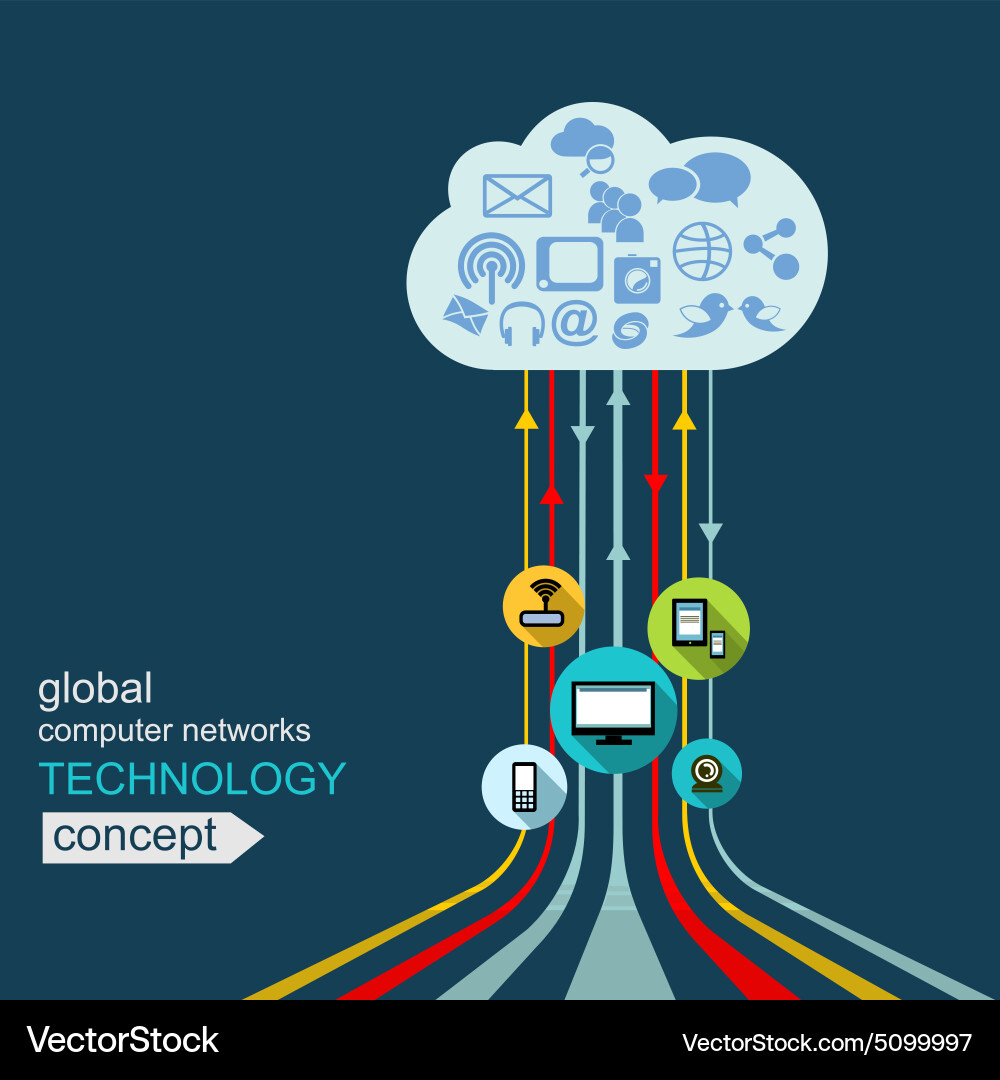 Technology Connection Background vector image