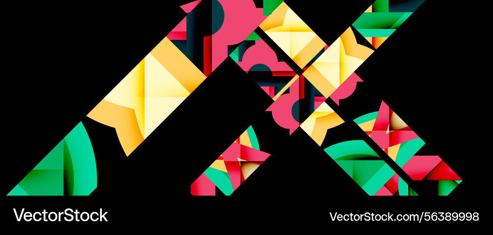 Abstract geometric shapes overlap creating Abstract geometric shapes overlap creating Vector Image