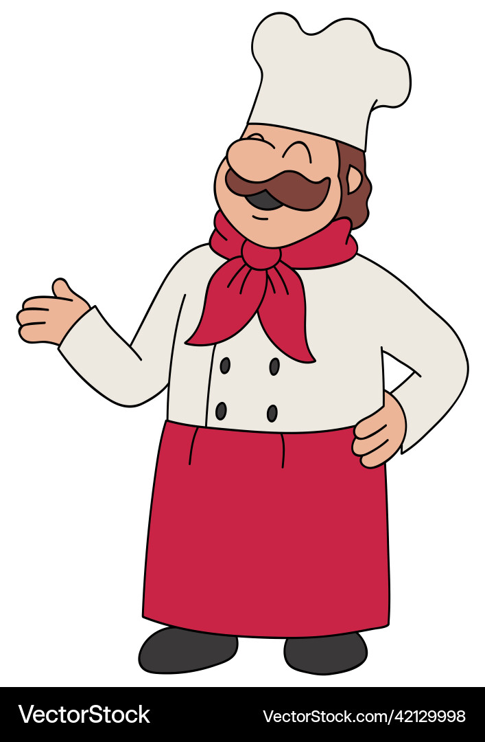 Cartoon master chef Royalty Free Vector Image - VectorStock