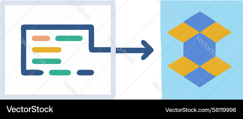 Data Stream Connection Icon Vector Image