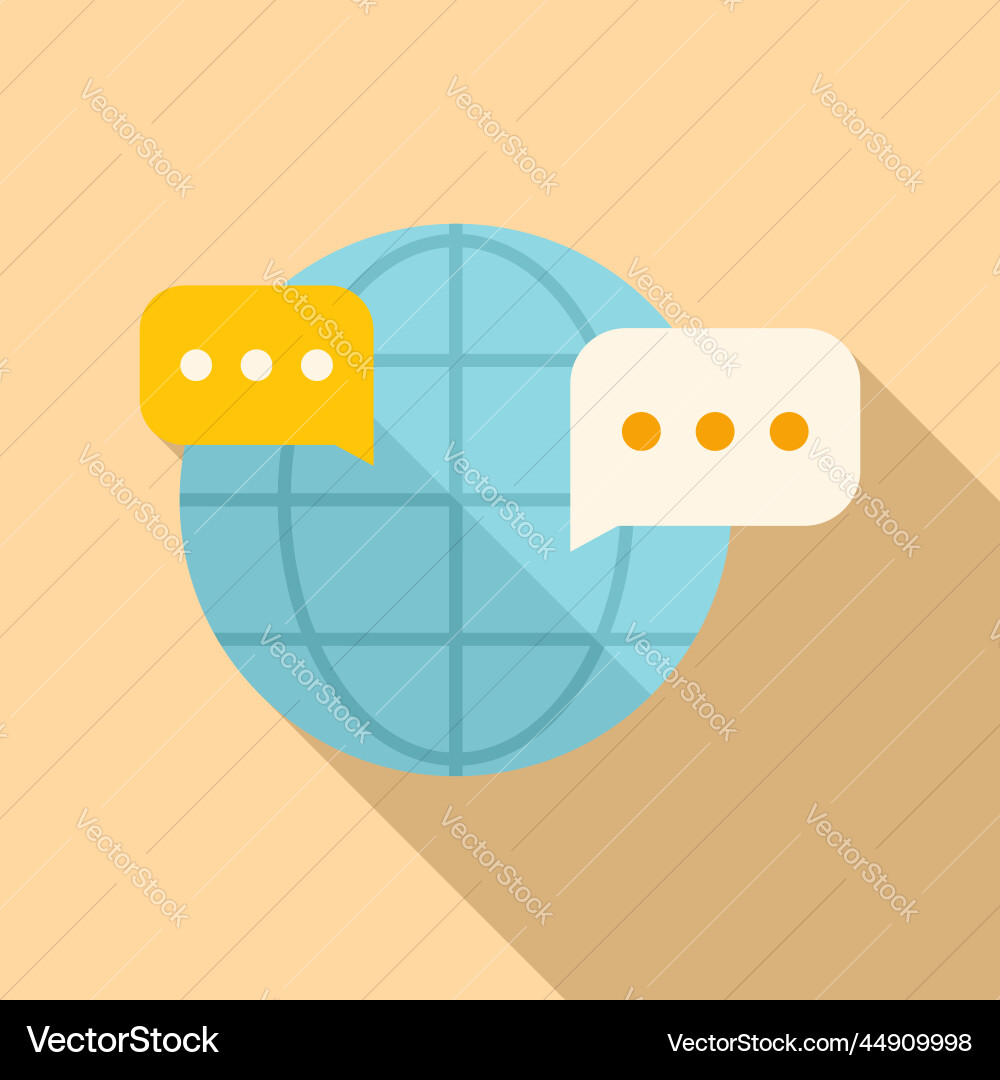 Global interaction icon flat service team Global interaction icon flat service team vector image