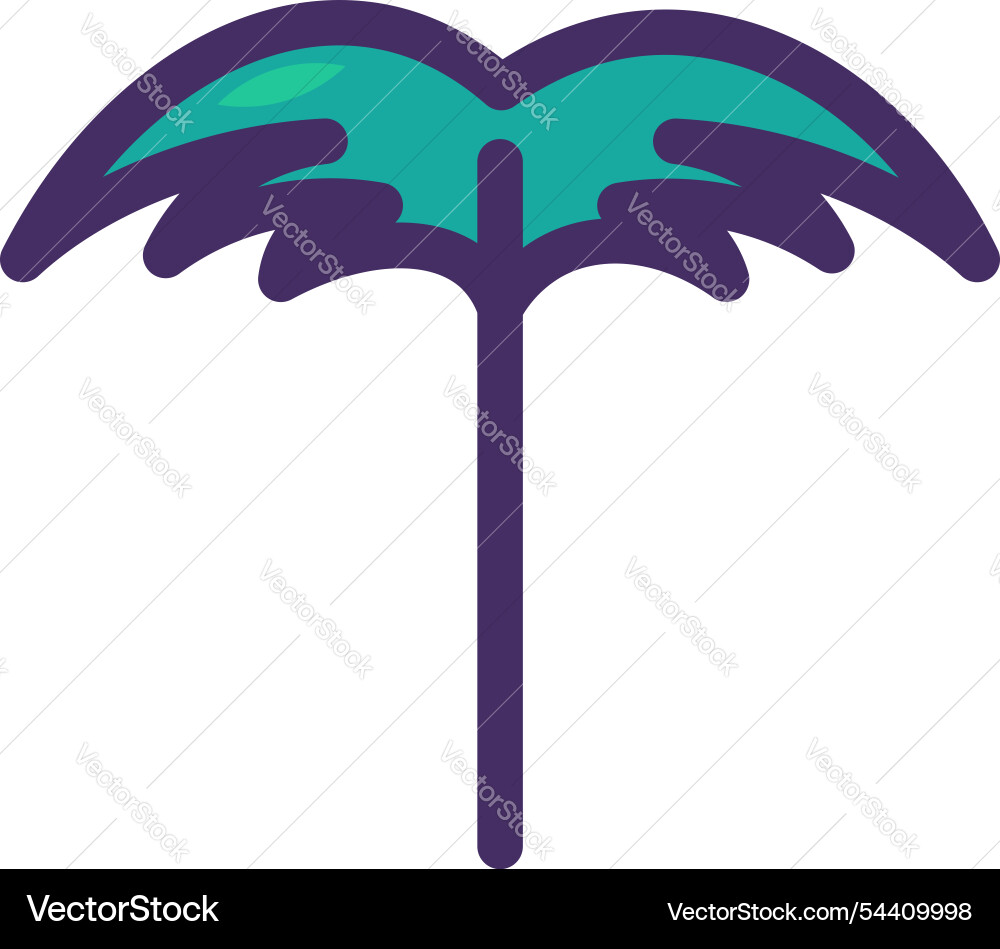 Wastepaper concept icon with a palm tree element Vector Image