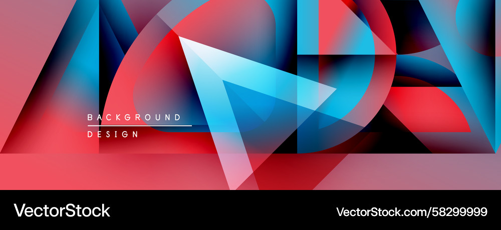 Abstract geometric shapes overlap creating Vector Image