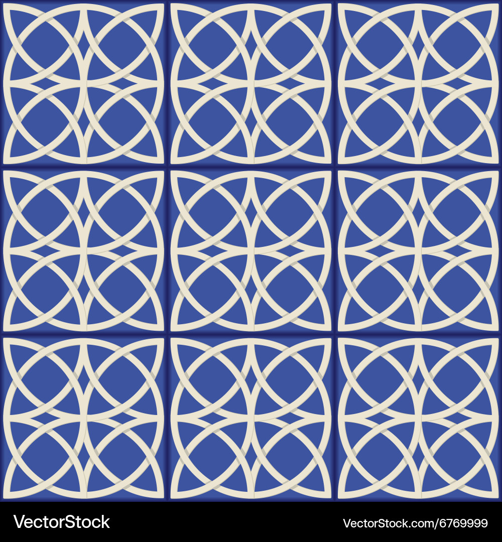 Seamless moroccan portuguese azulejo ornaments Vector Image