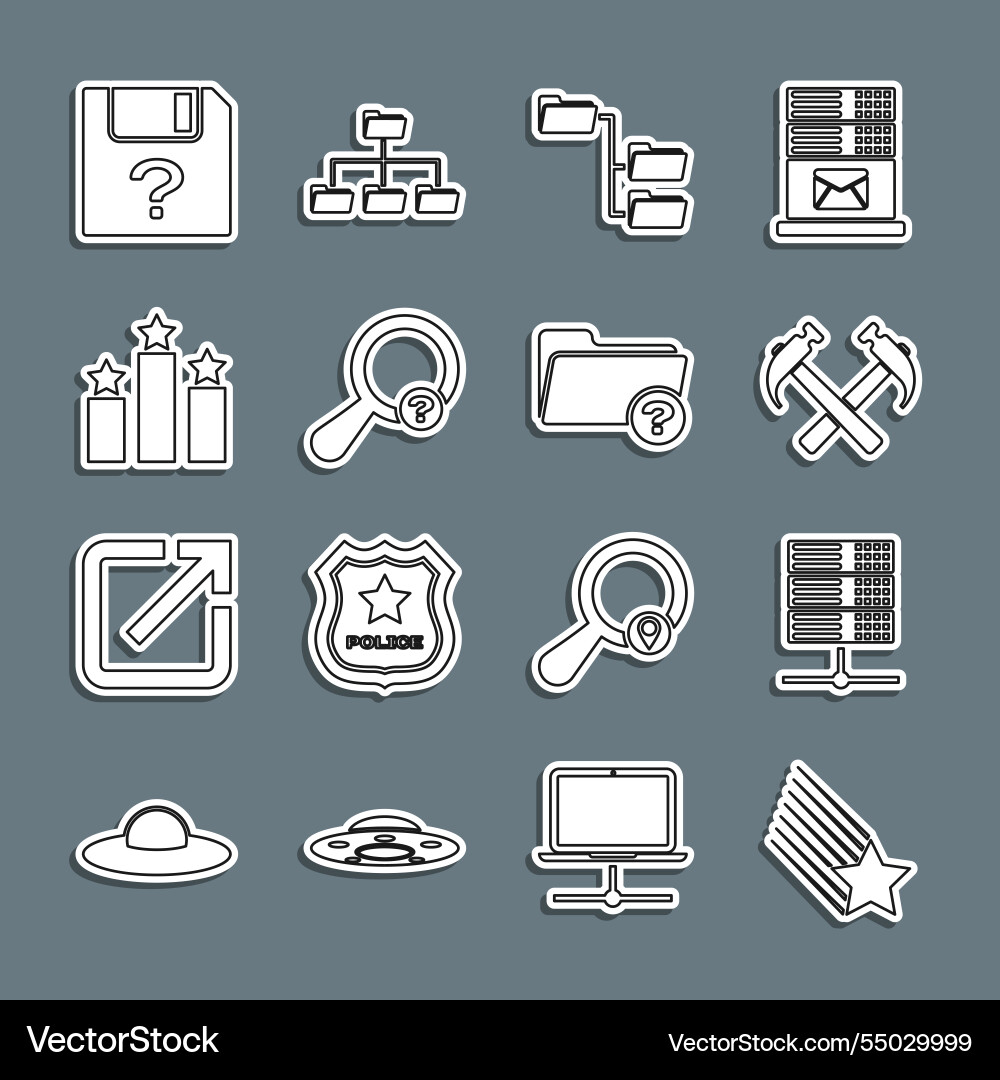 Setzen Sie Zeile fallen Sterne Server Daten Web Hosting zwei Setzen Sie Zeile fallen Sterne Server Daten Web Hosting zwei vektorbild