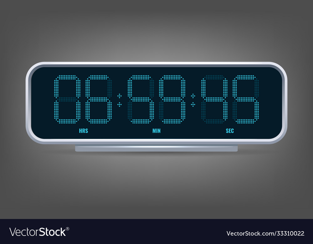 Digital clock counter Royalty Free Vector Image