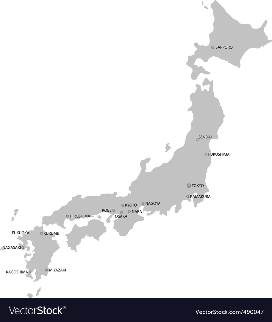Vector map Osaka Japan