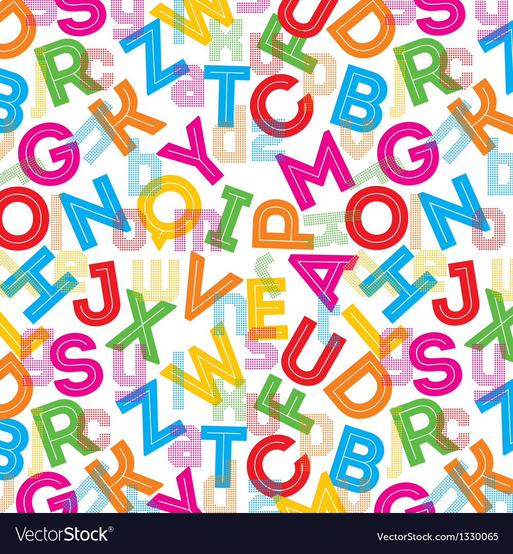 Colorful alphabet background Royalty Free Vector Image