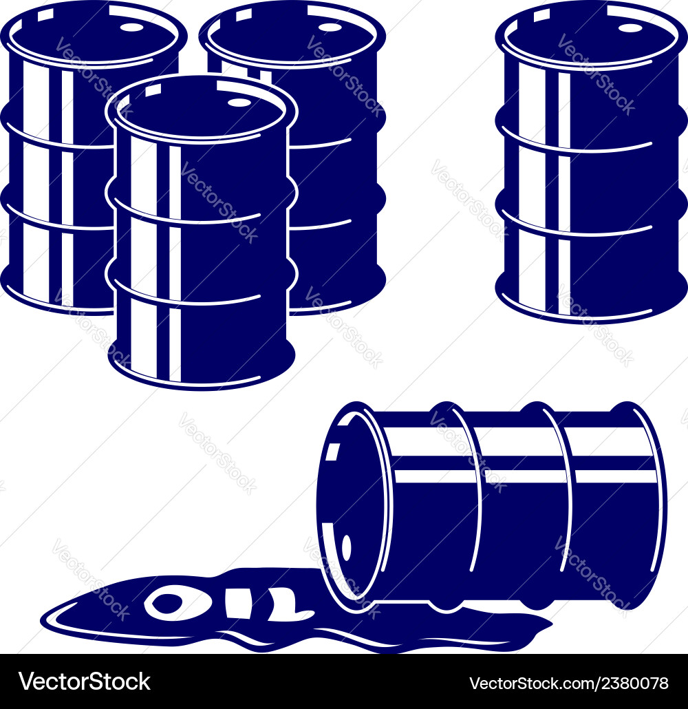 Barrel oil icon set symbol Royalty Free Vector Image