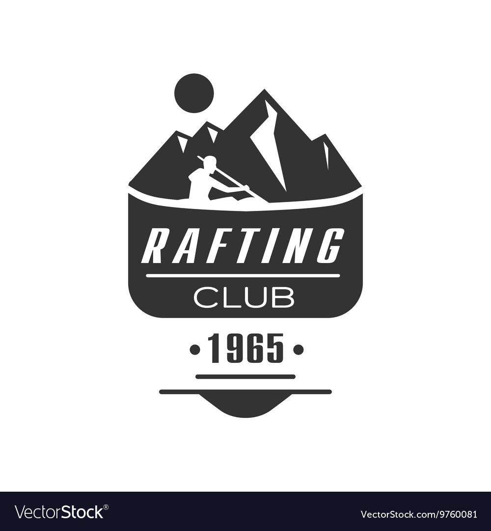 Download Rafting Club Emblem Design Royalty Free Vector Image ...